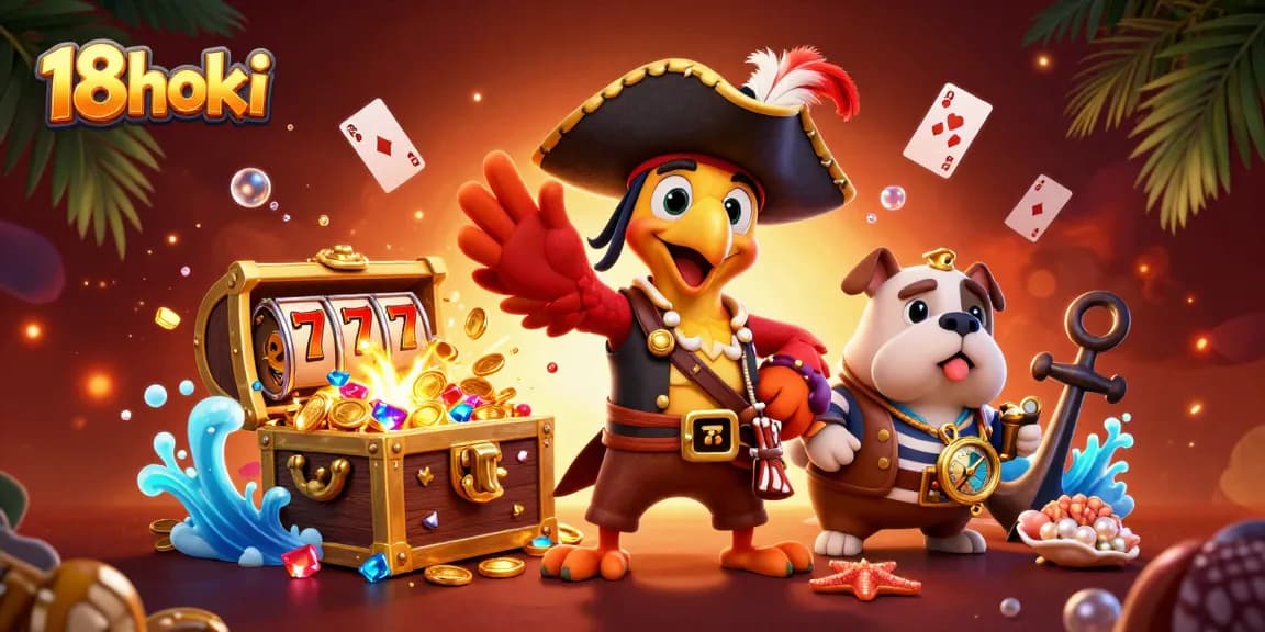 Experience thrilling gameplay at 18hoki with pirate-themed slot reels exploding with treasures!