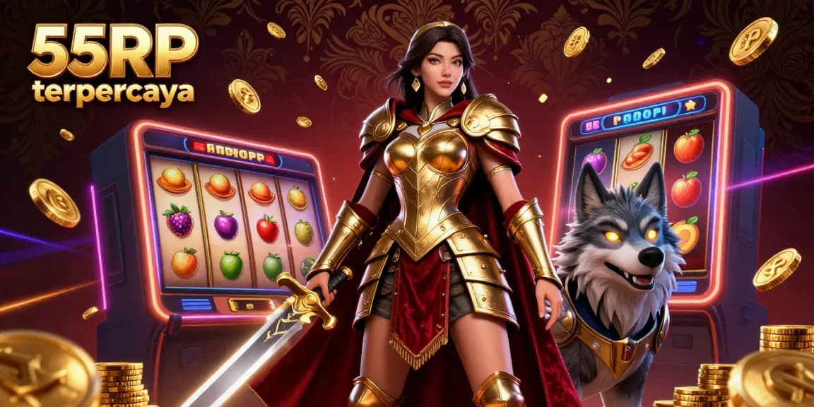 Terlibat dengan slot dan bonus yang menarik di 55RP terpercaya, menampilkan ratu pejuang dan teman serigala-nya.