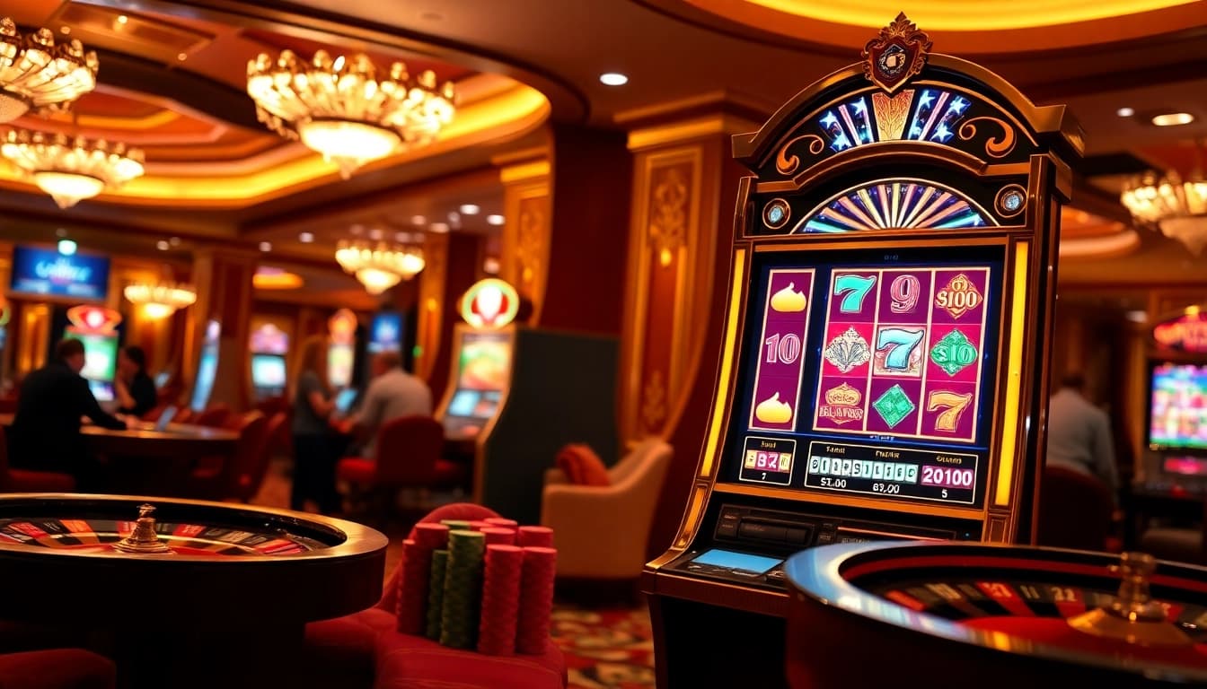 Exciting gameplay at a luxurious casino featuring nama situs judi slot online.