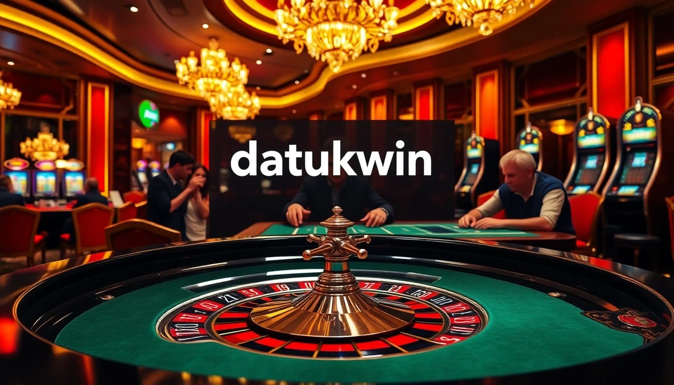 Sensasi roulette bertaruh tinggi di kasino datukwin dengan chip-chip berwarna-warni dan pemain yang antusias.