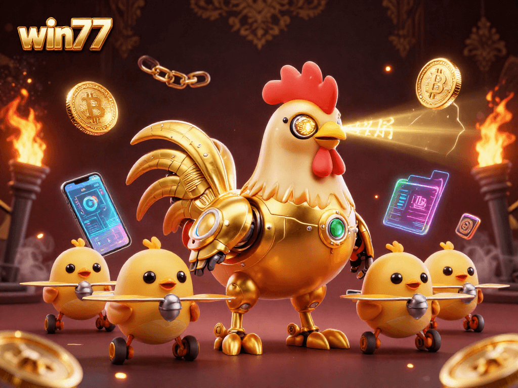 Menangkan permainan di win77 dengan ilustrasi kasino futuristik yang menakjubkan.