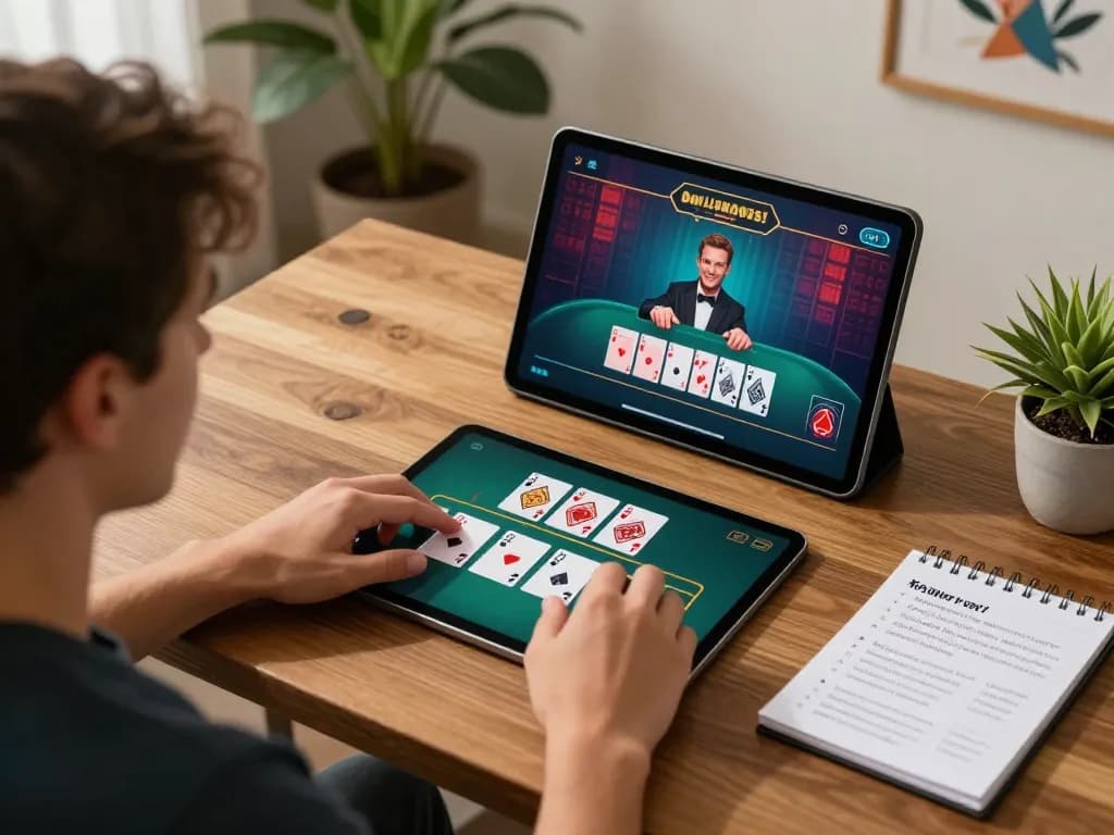 IDCASH88 Alterantif gameplay displayed on tablet during a cozy gaming session at home
