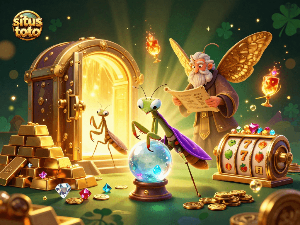 Menangkan permainan di situs toto dengan ilustrasi kasino yang magis dan karakter menarik.