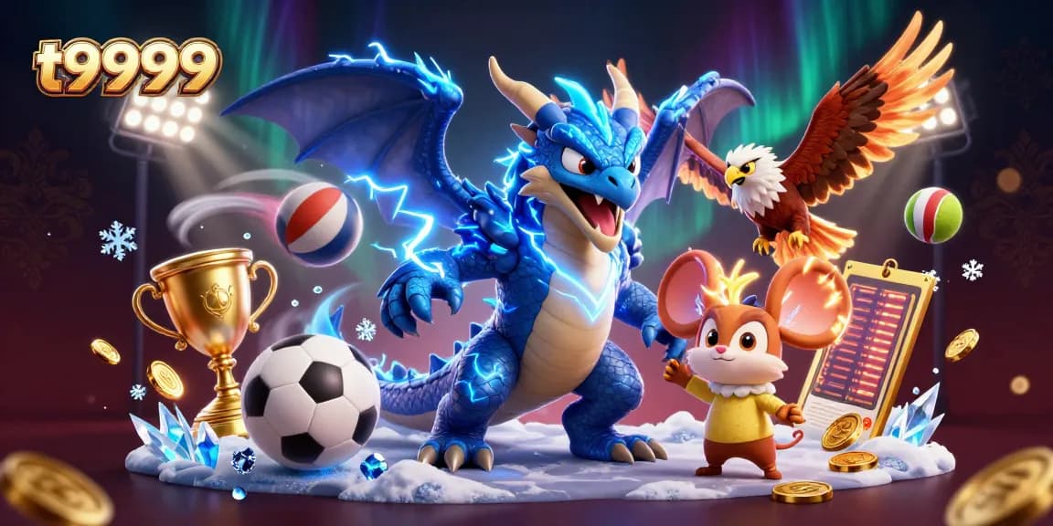 Bet on thrilling sports action with T9999 featuring dynamic characters and vibrant game elements.