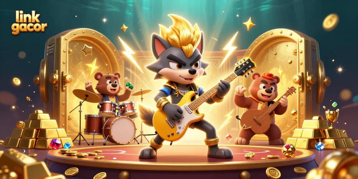 Experience the thrill of winning with link gacor in this dynamic casino illustration featuring exciting gaming elements.