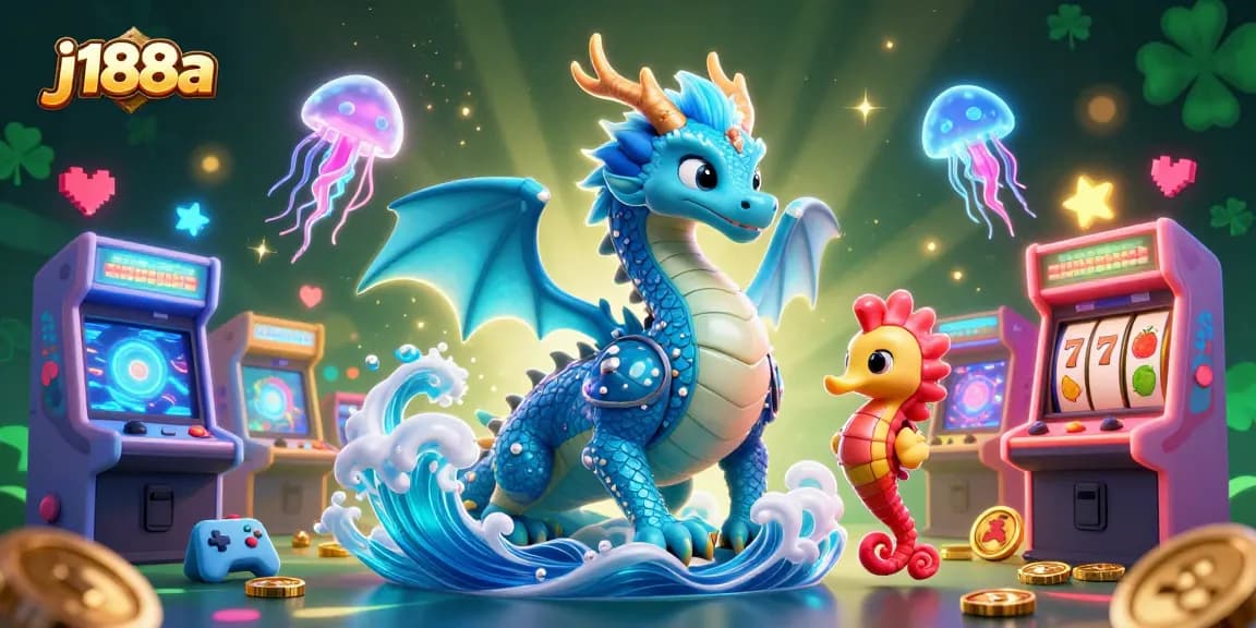 Engage with j188a and experience a vibrant underwater casino adventure with dragons, knights, and neon elements.
