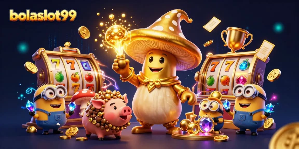Join the excitement with bolaslot99 as golden mushroom wizard unleashes slot magic!