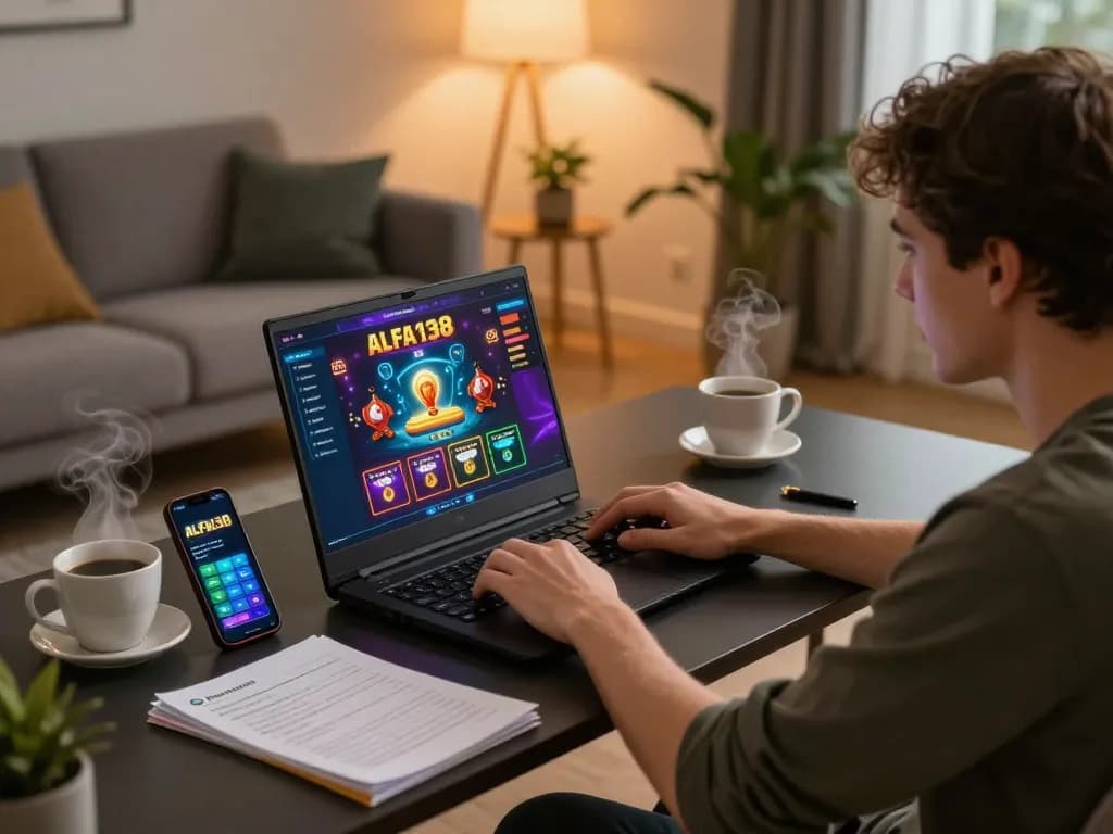 Pengalaman permainan yang menarik di laptop di ALFA138, menyoroti taruhan strategis.