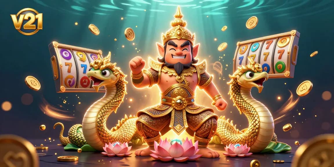 Menangkan jackpot di v21 dengan petunjuk dan panduan pengguna lengkap, dalam ilustrasi kasino digital yang menarik.