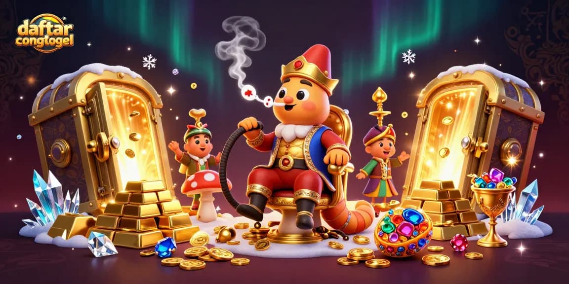 Experience daftarcongtogel with a lively 3D illustration of a hookah-master and poker elements, highlighting casino excitement.