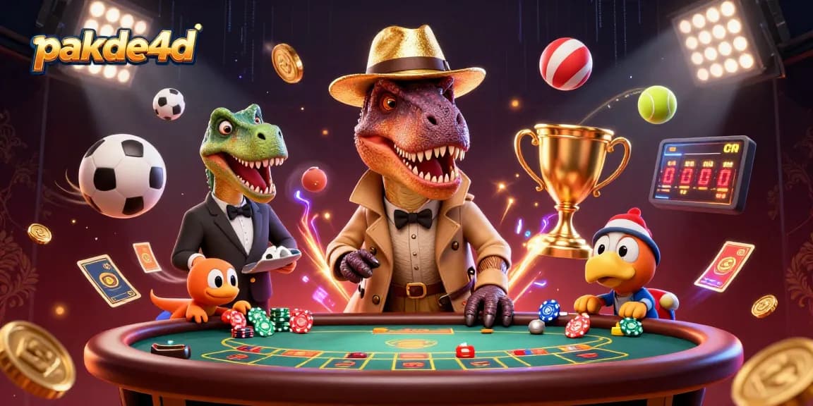 Pakde4D velociraptor card counter blends into a dynamic casino scene, showcasing exciting betting elements.