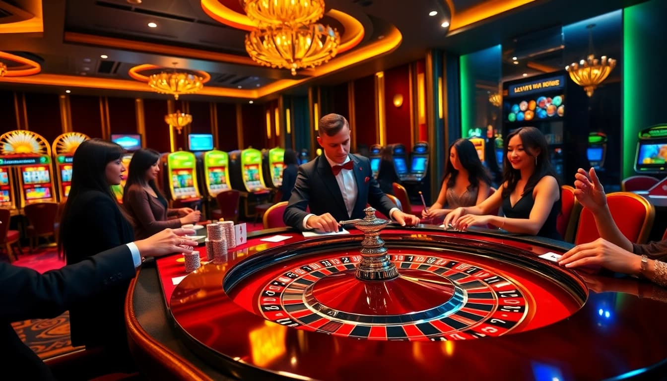Experience the excitement of tg88 win at a vibrant casino table with cards and chips.