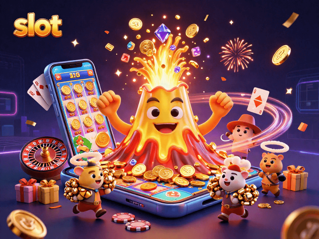 Slot menghibur dengan keriaan, mendemonstrasikan kemenangan dalam permainan kasino.
