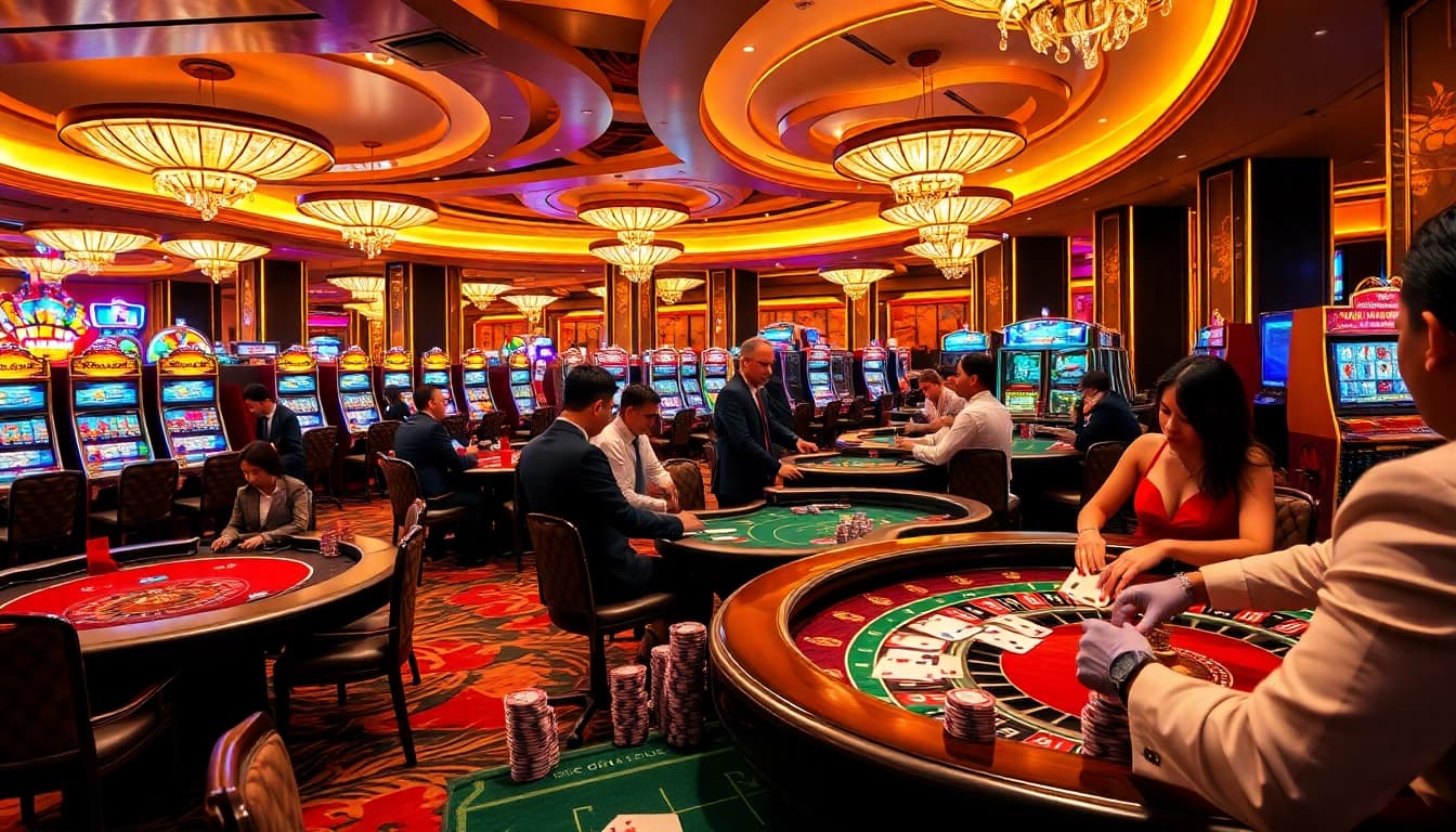 Situs 11 players enjoying high-stakes gaming at a luxurious casino table with thrilling action.