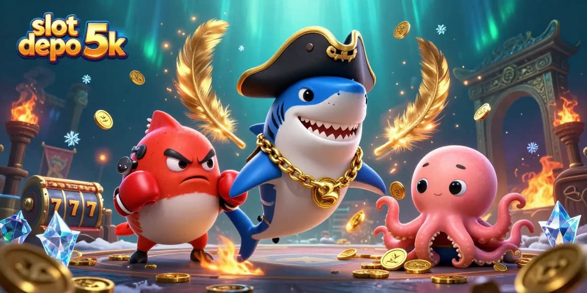 Spin through exciting adventures with slot depo 5k, featuring vibrant characters in action.