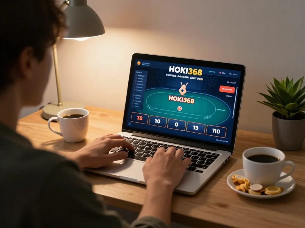 Terlibat dengan permainan poker HOKI368 dari rumah, menampilkan lingkungan perjudian online yang strategis
