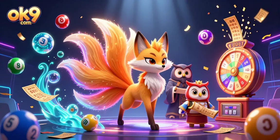 Engage in thrilling experiences with ok9 com at this vibrant online casino illustration.