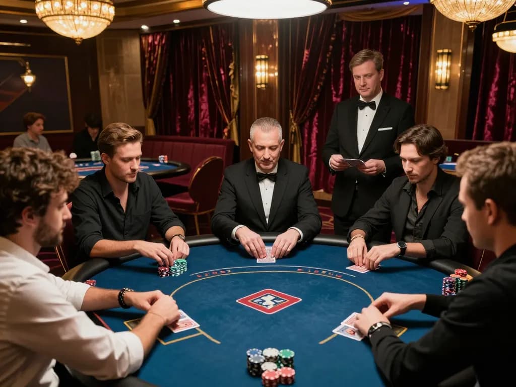 Excitement at LGOLUX LOGIN poker table during a lively casino night