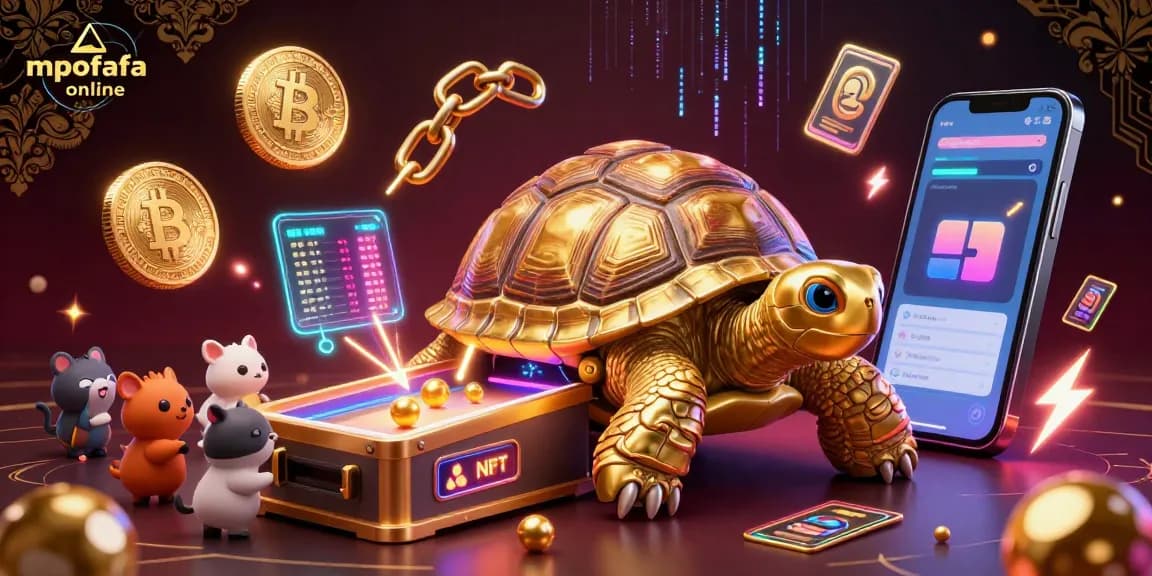Experience gaming excitement with mpofafa online as a golden tortoise pinball machine energizes a lively casino scene.