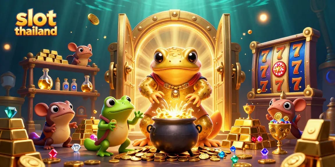 Engage with the captivating world of slot thailand featuring a vibrant, magical alchemist scene.