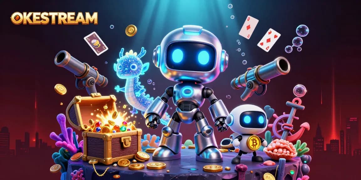 Ingin bertaruh dengan OKESTREAM? Bergabunglah dalam pengalaman taruhan seru dengan robot dan naga AI kami.