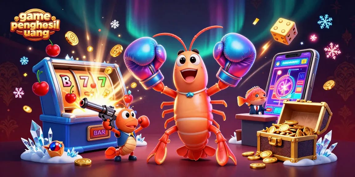 Permainan slot menampilkan game penghasil uang dengan karakter unik, jackpot, dan keseruan kasino.