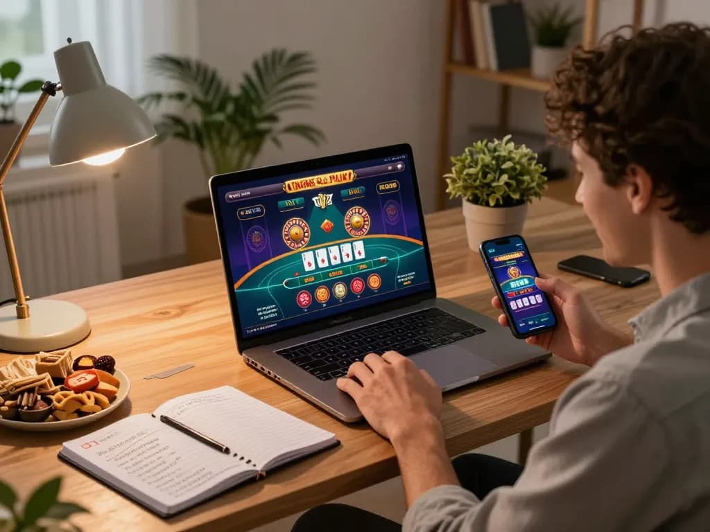 Engage in immersive GAME ONLINE experience with vibrant graphics on a laptop and smartphone.