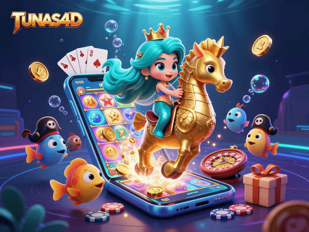 TUNAS4D offers an enticing slot game experience with a magical underwater theme featuring a mermaid princess.