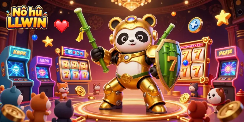 Nổ hũ LLWIN offers dynamic gaming excitement with colorful 3D slot elements and an engaging atmosphere.