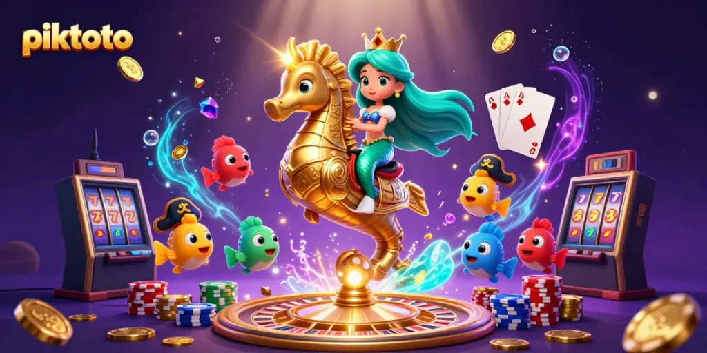 Experience the excitement of piktoto with immersive casino-themed characters amidst vibrant jackpots.