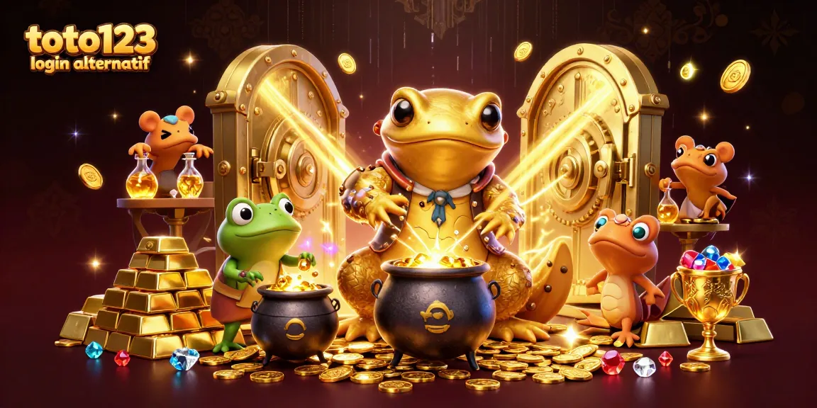Experience excitement with toto123 login alternatif, transforming games into gold coins in a vibrant casino scene.