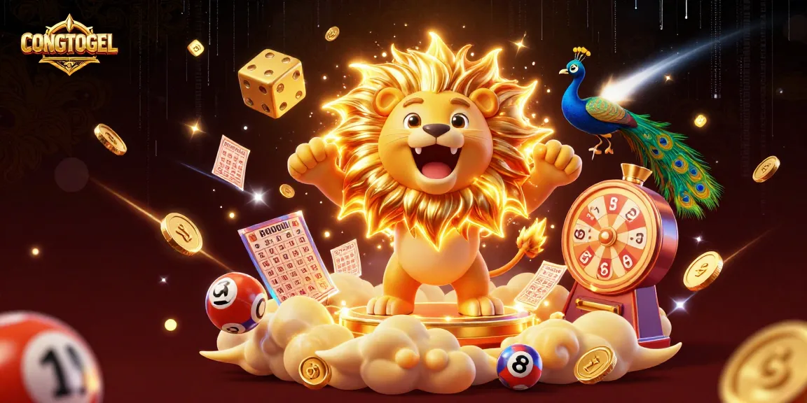 Join the CONGTOGEL action with exciting numbered balls and lottery elements in a vibrant scene.