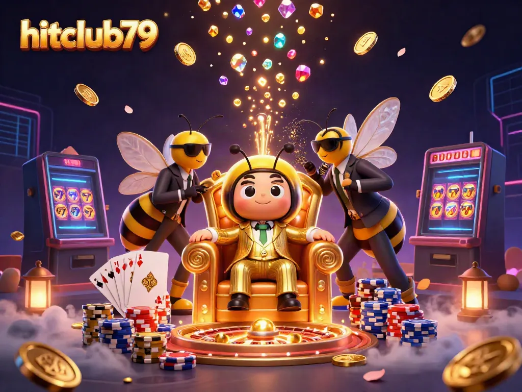 Experience excitement at hitclub79 with a buzzing casino scene featuring a charming bumblebee mob boss.