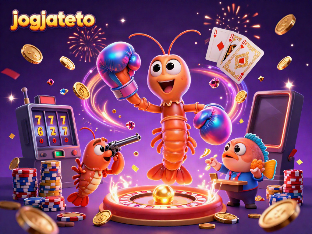 Experience the vibrant action with jogjatoto featuring a colorful casino scene of playful sea creatures.