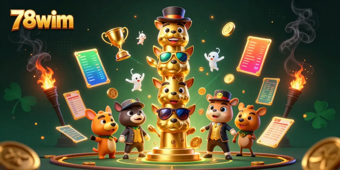 Engage in thrilling sports betting adventures at 78wim with our dynamic golden totem pole and vibrant game elements.