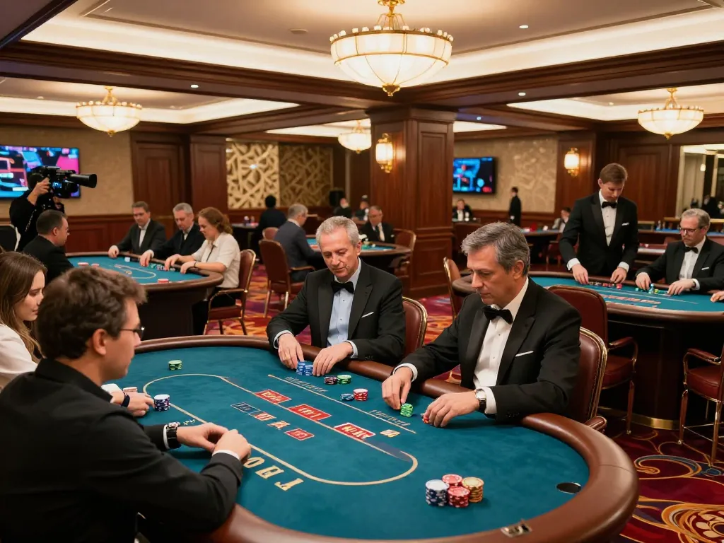 tr88 players at an upscale casino table showcase strategic gameplay in a vibrant atmosphere