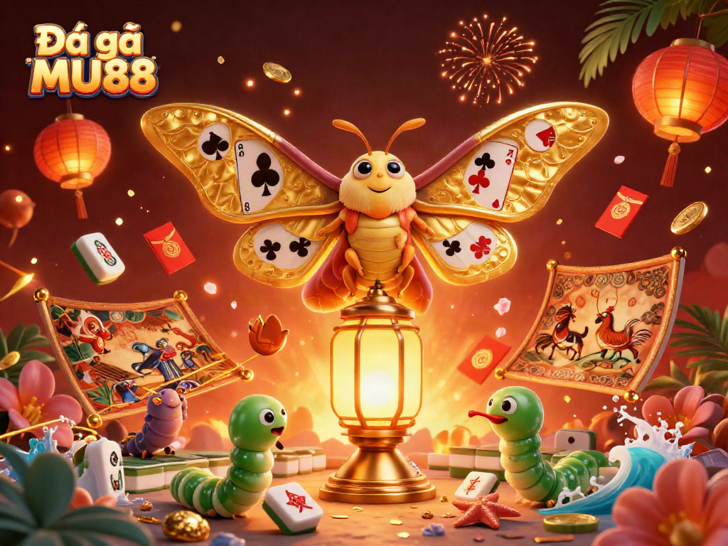 Experience cockfighting excitement with Đá gà MU88 while surrounded by festive elements