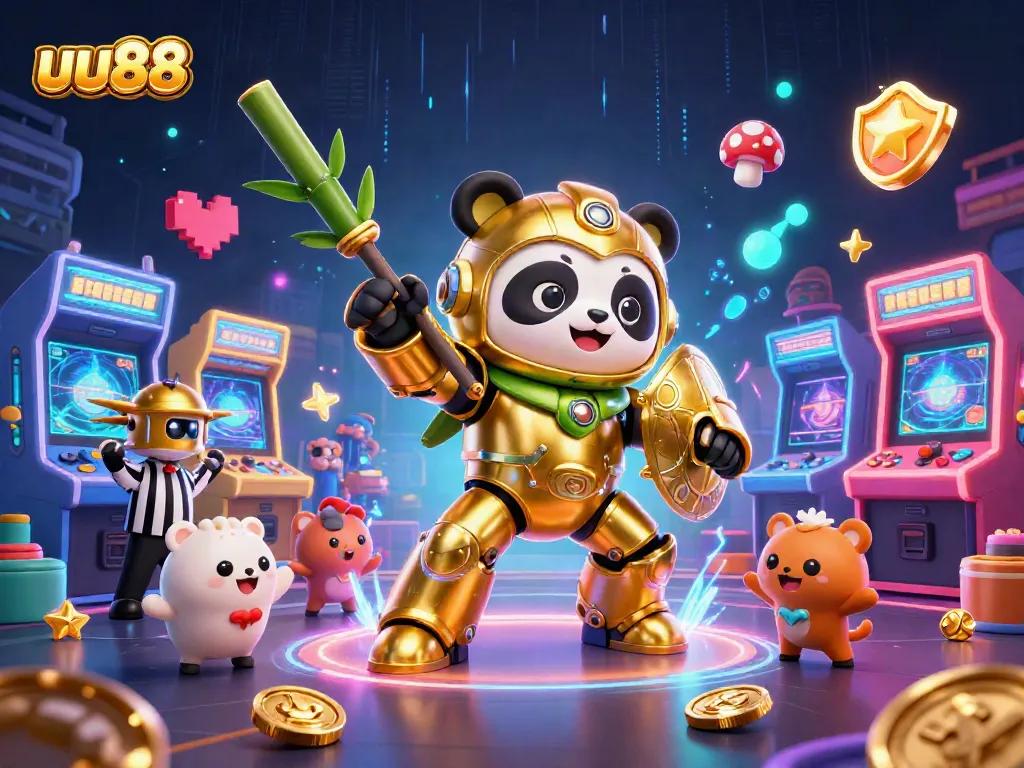 Experience unique gaming thrills with uu88's vibrant 3D cartoon casino illustration showcasing dynamic characters.