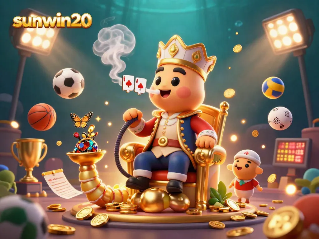 Engage in thrilling betting action with sunwin20's vibrant 3D casino illustration, showcasing excitement and rich visuals.
