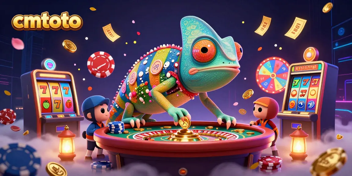 Memenangkan jackpot di cmtoto dengan berbagai simbol slot dan efek seru.