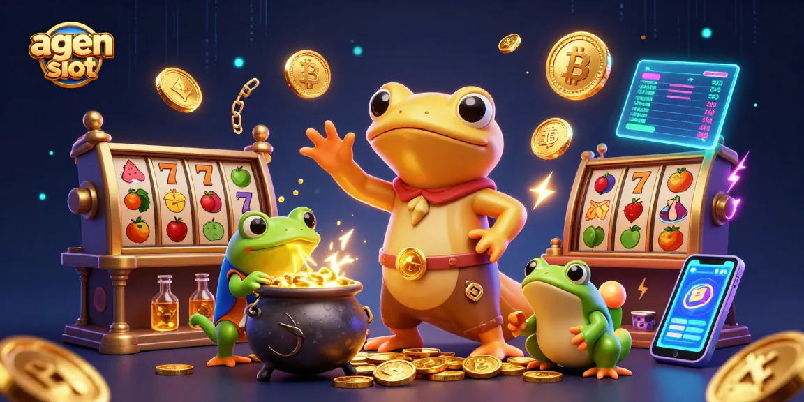 Menang di agen slot sambil menikmati keajaiban koin emas dan simbol slot berkilau.