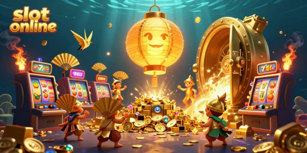 Menang besar di slot online dengan karakter 3D dan elemen kasino yang penuh warna.