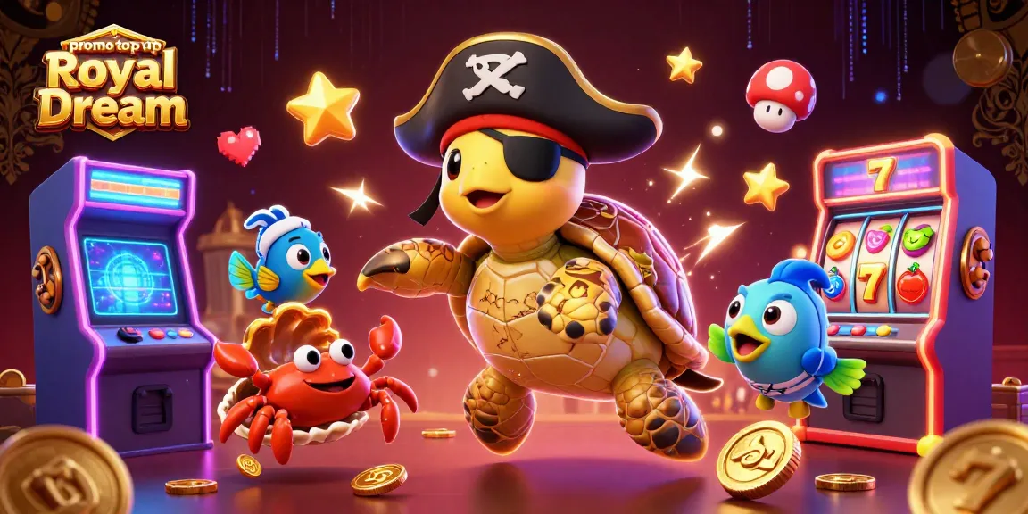 Engage with the exciting promo top up Royal Dream for faster game access and bonuses in this vibrant illustration.
