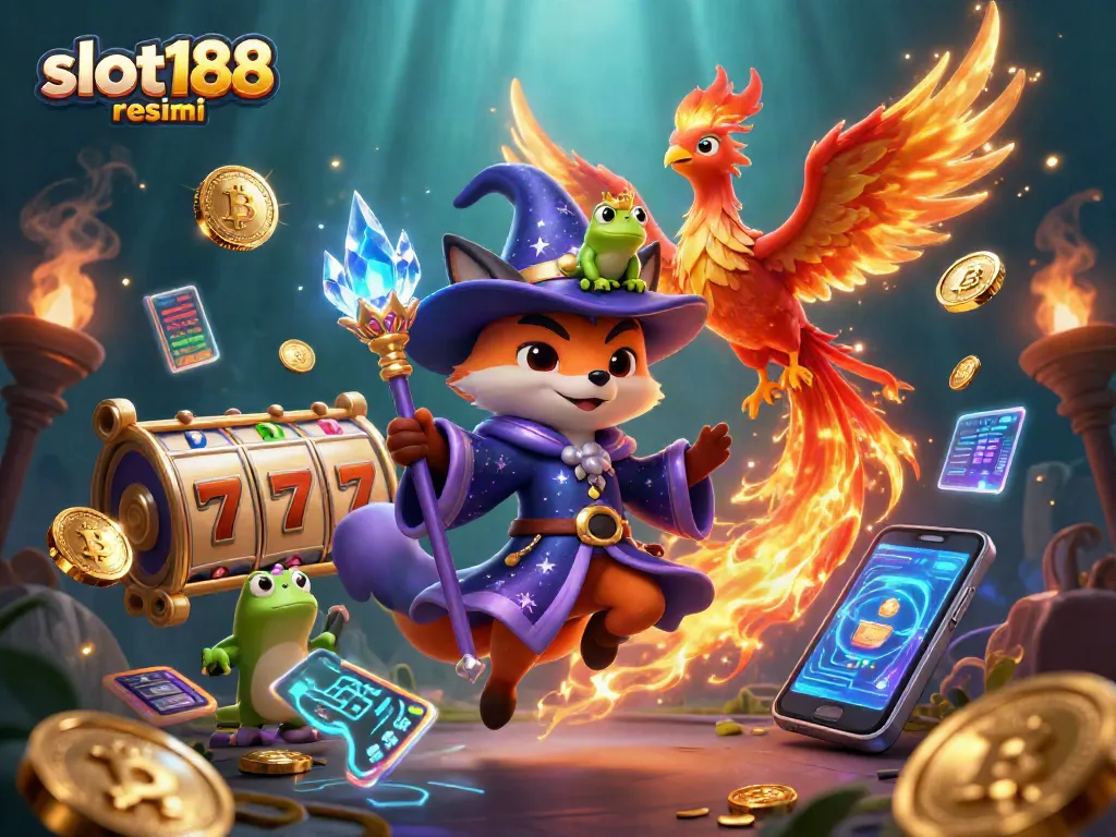 Mainkan slot188 resmi dengan tampilan dan elemen permainan menarik, seperti jackpot dan koin kripto.