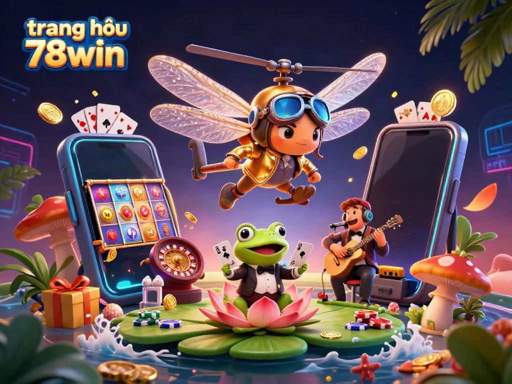 Engage in fun gaming with the vibrant scene capturing trang chủ 78win's unique casino experience