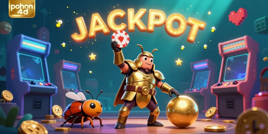 Experience thrilling gaming with pohon 4d as vibrant characters celebrate a jackpot victory.