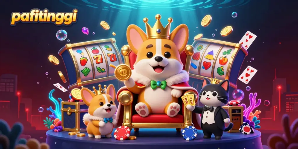 Pafitinggi menawarkan permainan slot online menarik dengan corgi istimewa di mahkotanya.