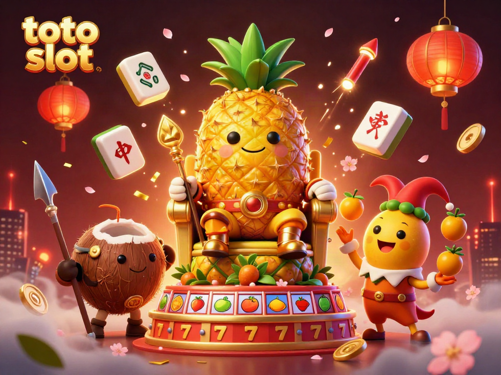 Menangkan slot dengan toto slot di kasino yang dihiasi dengan lampion merah dan koin giok.