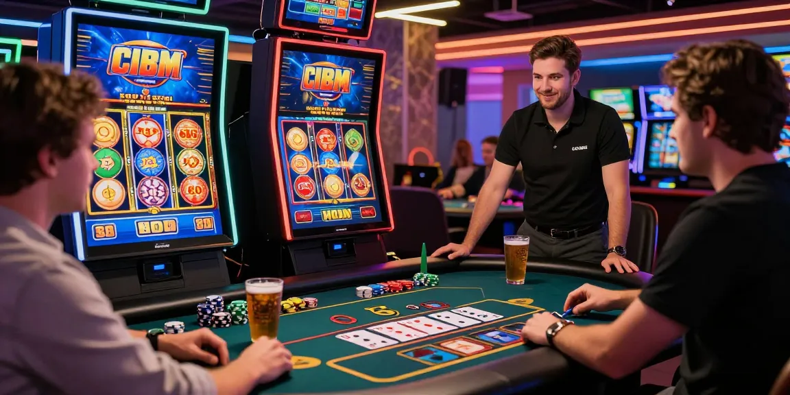 Engaging scene of a gamer playing situs slot with live dealer in vibrant atmosphere
